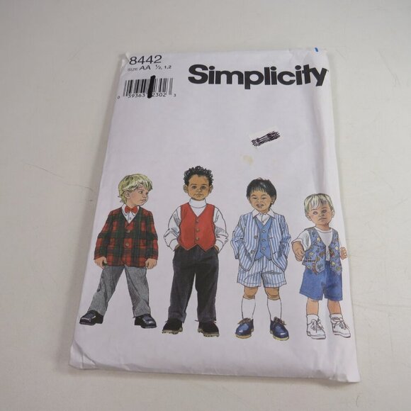 Simplicity 8442 Clothing Sewing Pattern (UNCUT) size 1/2-2 formal & causal - Picture 2 of 6